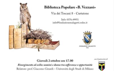 Gli appuntamenti di ottobre della Biblioteca Popolare ‘B. Vezzani’